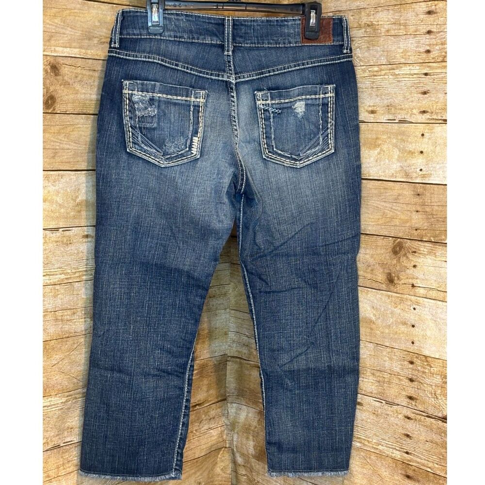 Bke Stretch Distressed Patchwork Frayed Everyday … - image 2